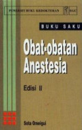 Buku sakuObat-obatan anestesia