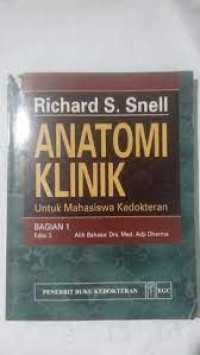 Anatomi Klinik untuk Mahasiswa Kedokteran Bagian 1 Edisi 3